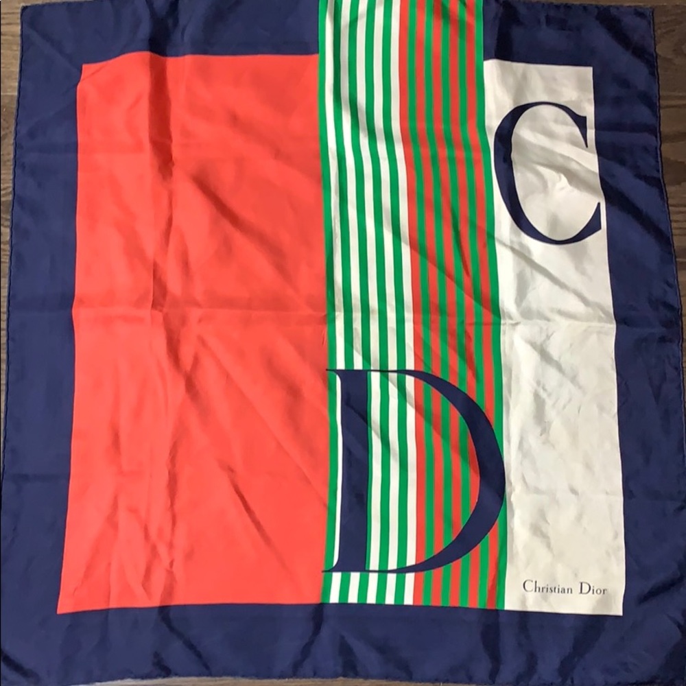 Vintage Christian Dior silk scarf